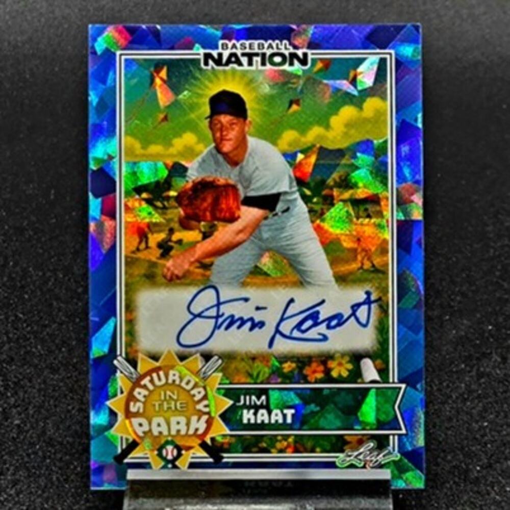 Jim Kaat 1/7 Blue Ice Refractor Auto Saturday in the Park Minnesota Twins HOF